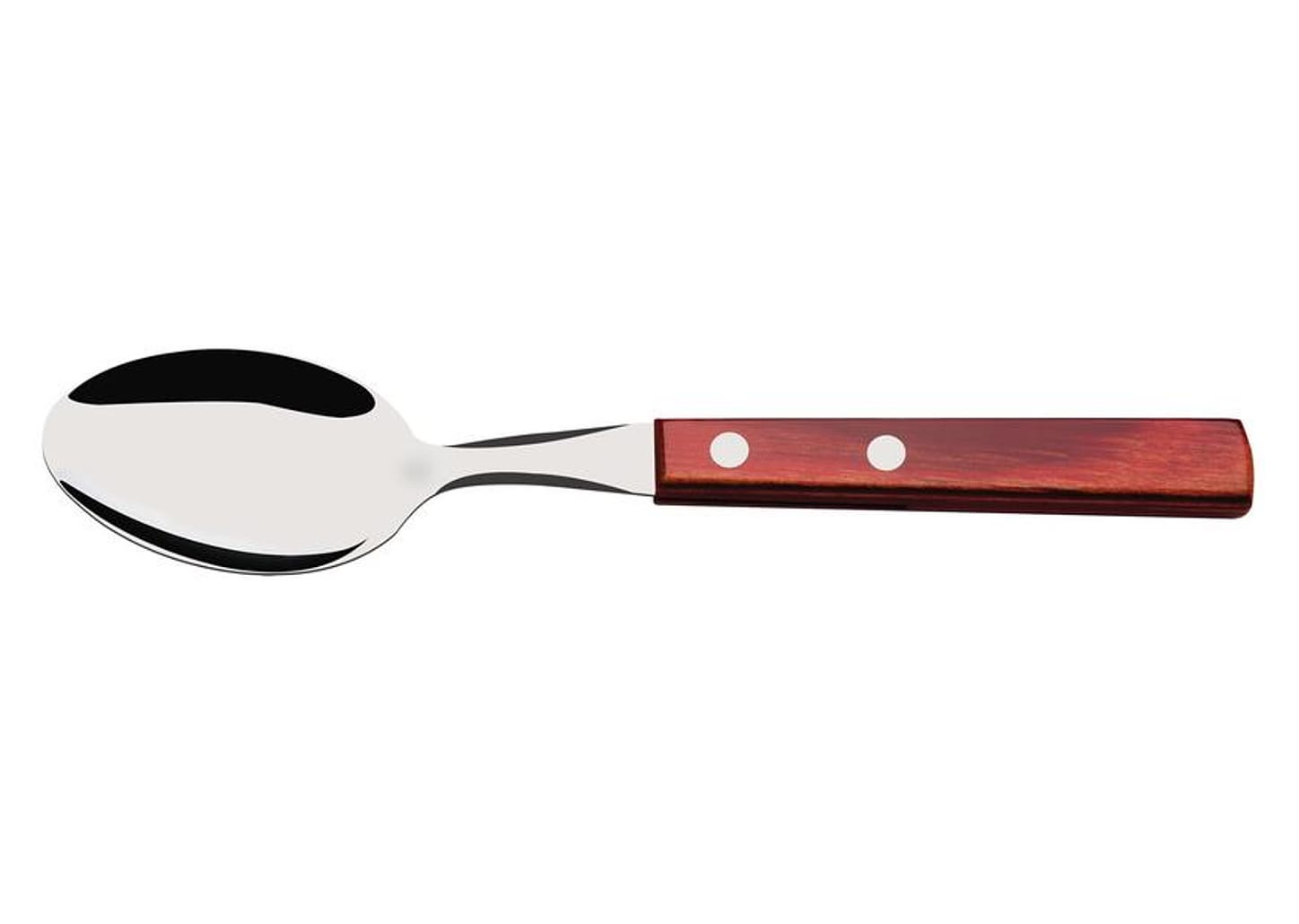 Jogo de Colher Tramontina Polywood Vermelho e Prata 6 Peças