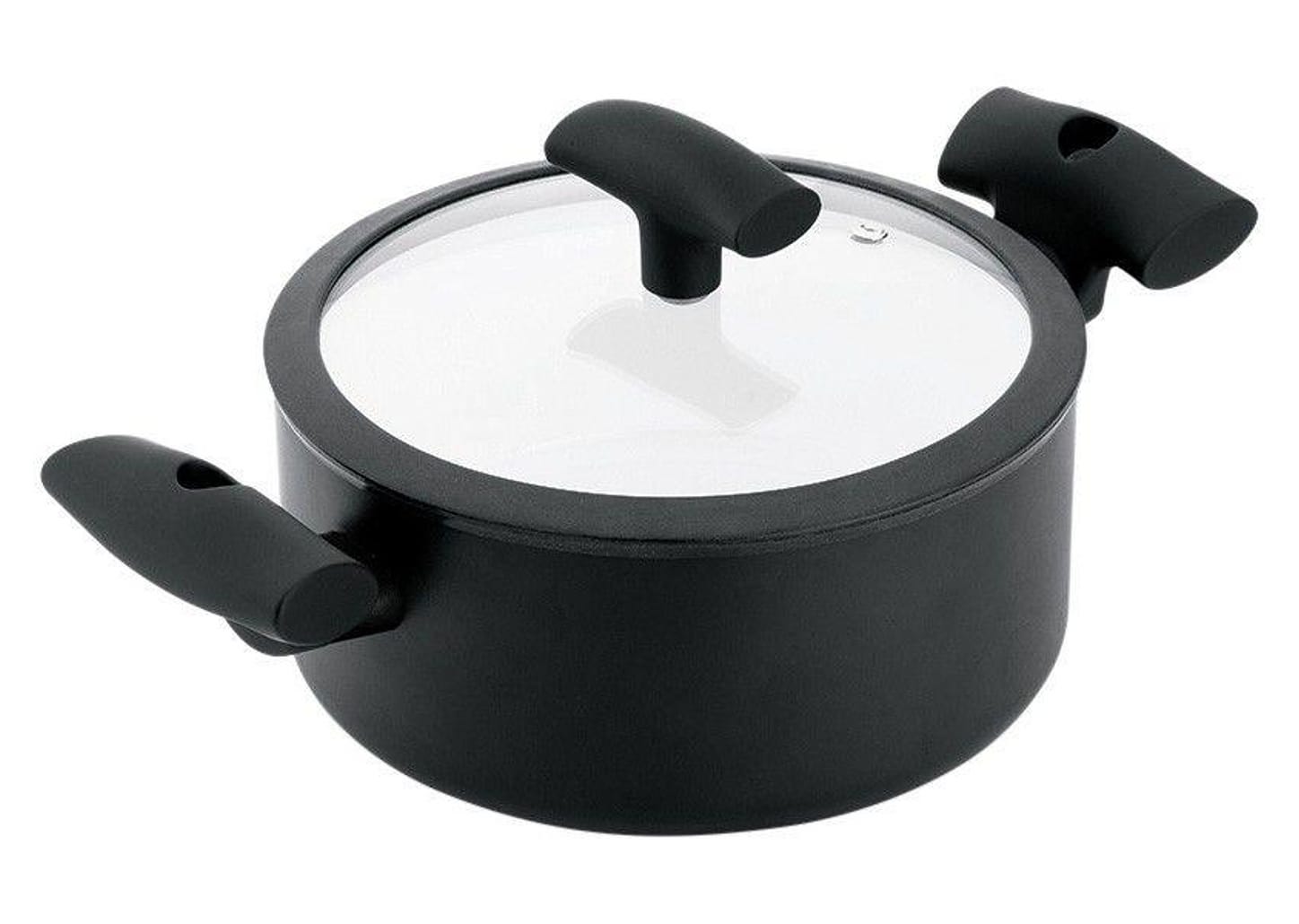 Caçarola Hercules Antiaderente com Tampa - Preto 2,5L 20cm Soft Touch