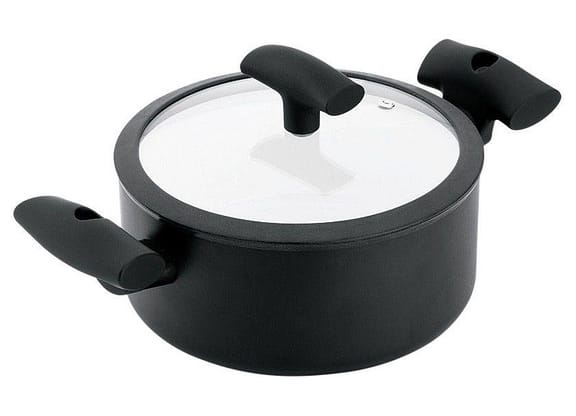 Caçarola Hercules Antiaderente com Tampa - Preto 2,5L 20cm Soft Touch