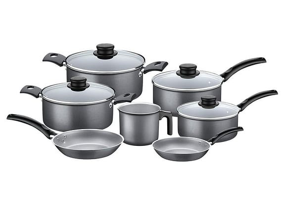 Jogo de Panelas Tramontina Antiaderente de Alumínio Preto 7 Peças Turim