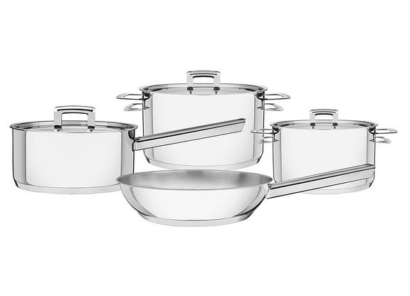 Jogo de Panelas Tramontina Brava 65400/020 Inox - Fundo Triplo 4 Peças