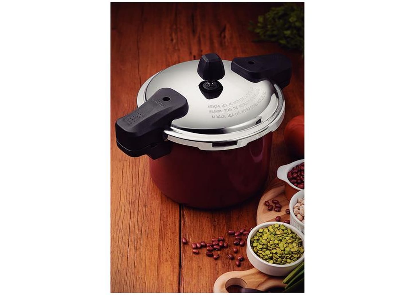 Panela de Pressão Tramontina 4,5L - Vermelho Framboesa Torino