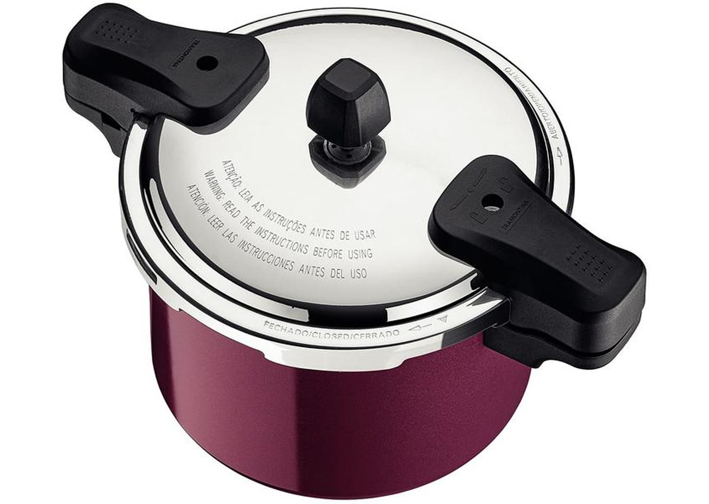 Panela de Pressão Tramontina 4,5L - Vermelho Framboesa Torino
