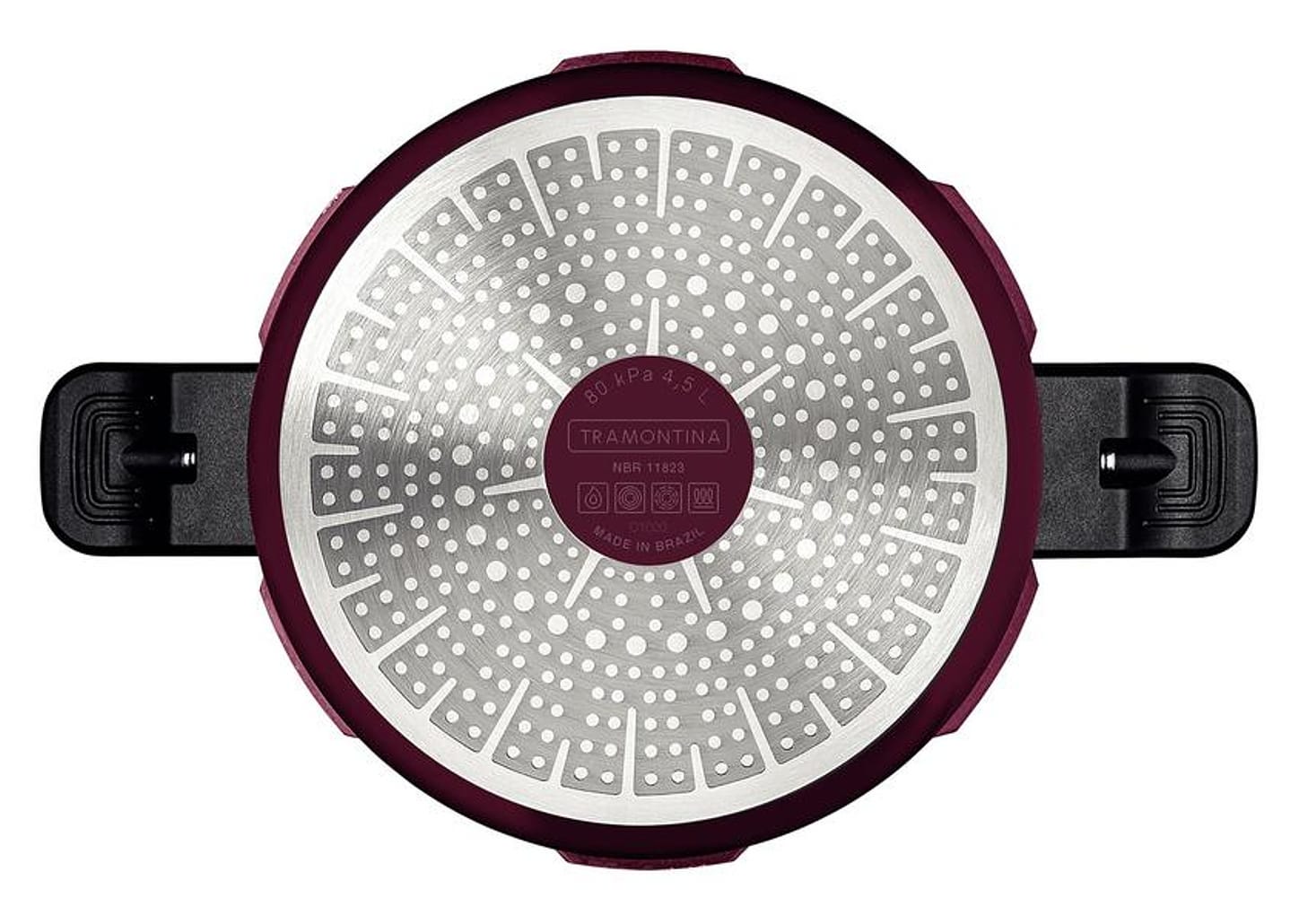 Panela de Pressão Tramontina 4,5L - Vermelho Framboesa Torino