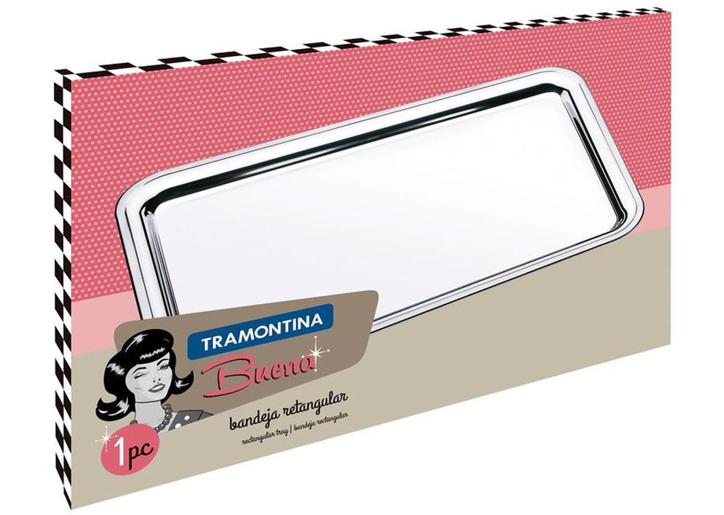 Bandeja Inox Tramontina Retangular - Buena 61712480