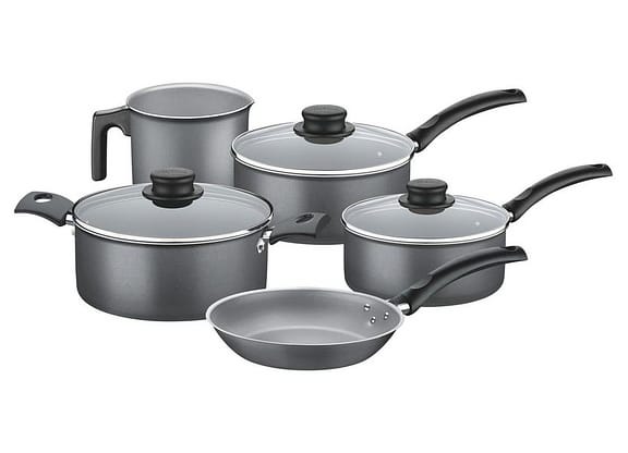 Jogo de Panelas Tramontina Antiaderente de Alumínio Chumbo 5 Peças Turim