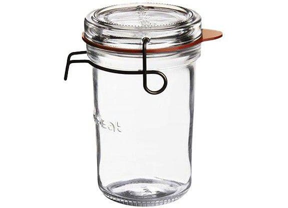 Pote de Vidro Hermético Luigi Bormioli com Tampa Cilíndrico 350ml Lock Eat