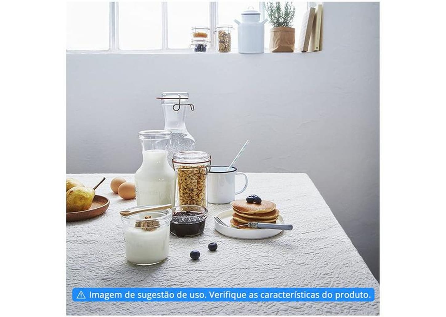 Pote de Vidro Hermético Luigi Bormioli com Tampa Cilíndrico 350ml Lock Eat