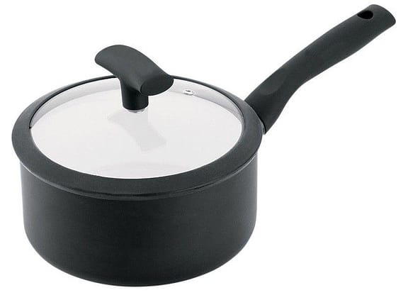 Panela Hércules Antiaderente de Alumínio Preta 18cm 1,8L Soft Touch PA300-P18PR