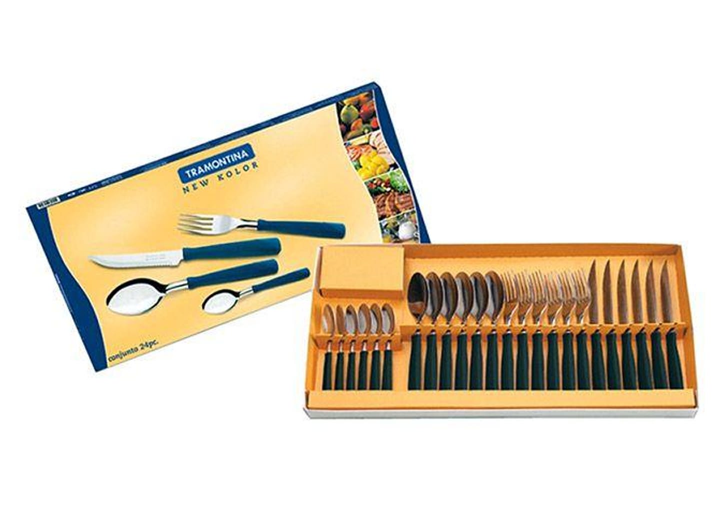 Conjunto de Talheres Tramontina 24 Peças New Kolor 23199/062