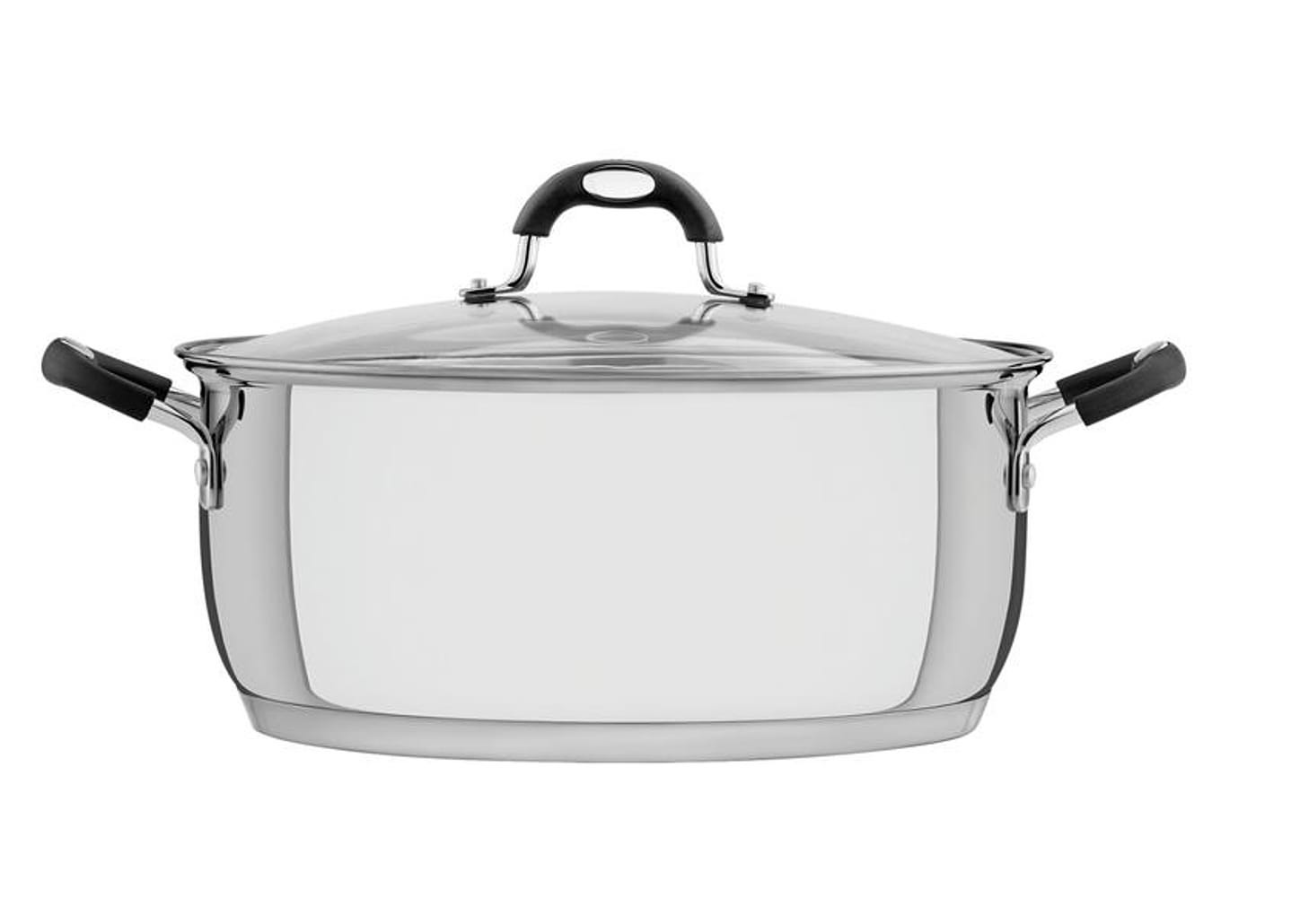 Caçarola Tramontina Inox Fundo Triplo com Tampa 8,9L 30cm Solar Silicone