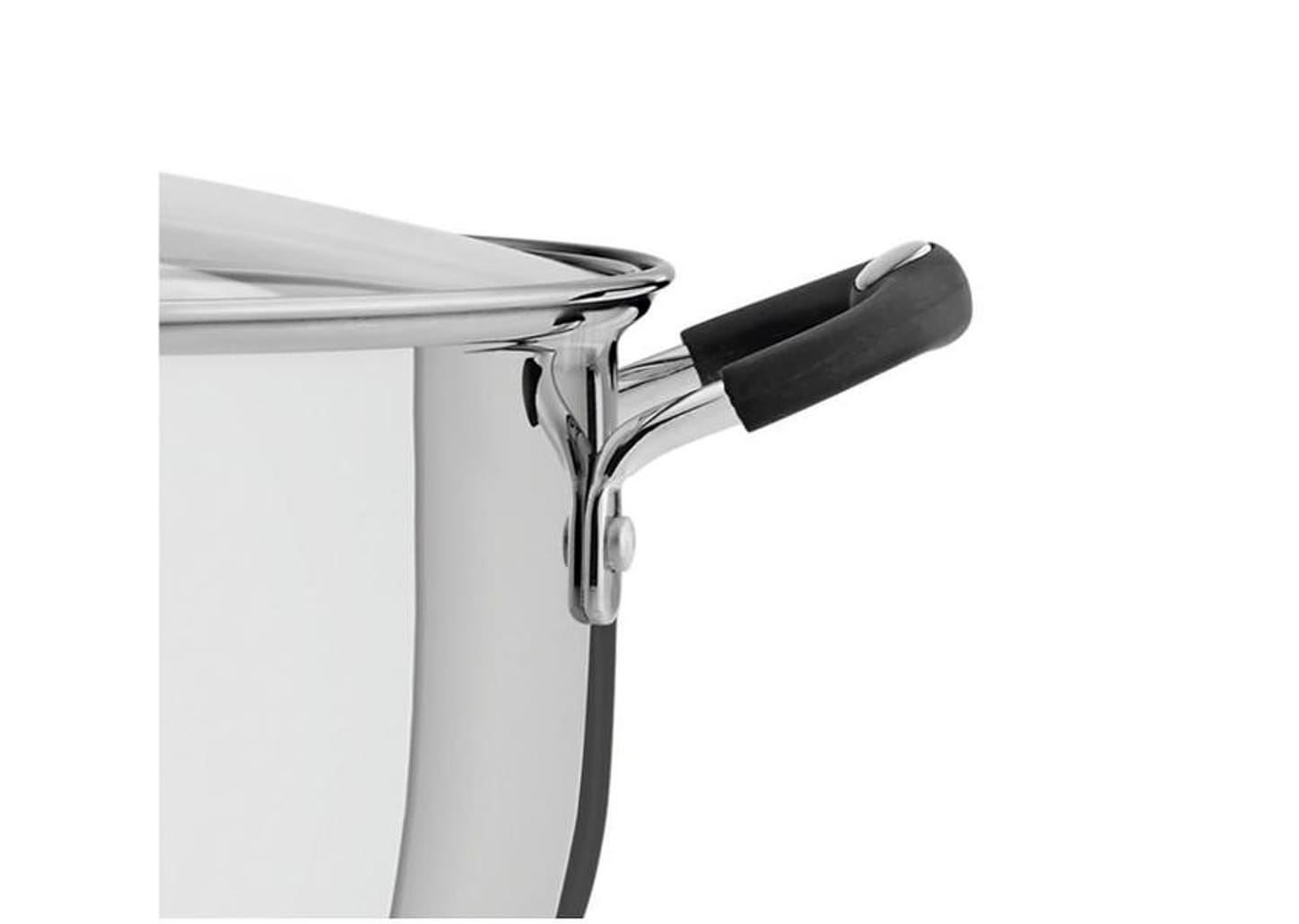 Caçarola Tramontina Inox Fundo Triplo com Tampa 8,9L 30cm Solar Silicone