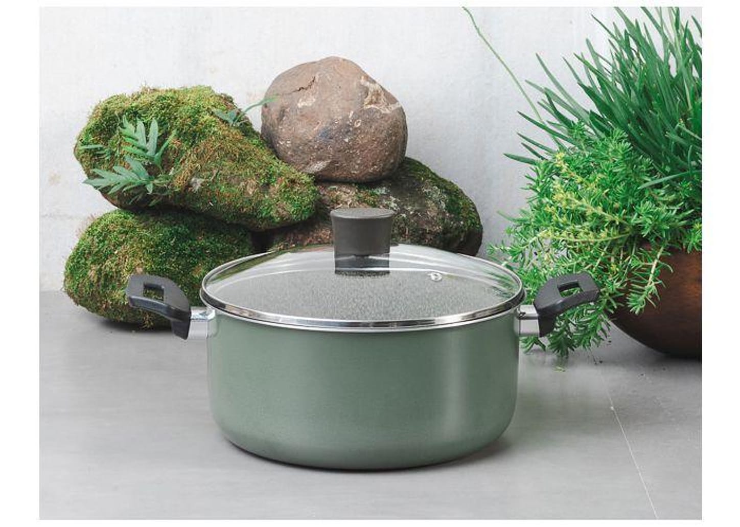 Caçarola Multiflon Antiaderente de Alumínio 20cm 2,7L Verde Ekó