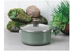 Caçarola Multiflon Antiaderente de Alumínio 24cm 5L Verde Ekó