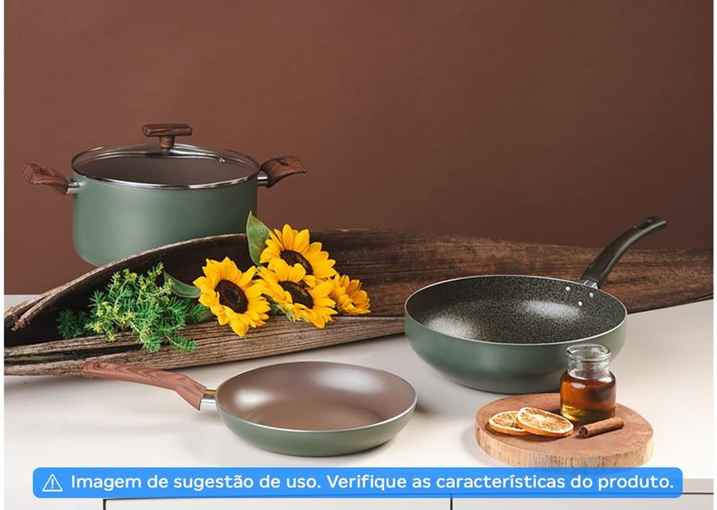 Frigideira Antiaderente Multiflon de Alumínio Ekó Verde 24cm