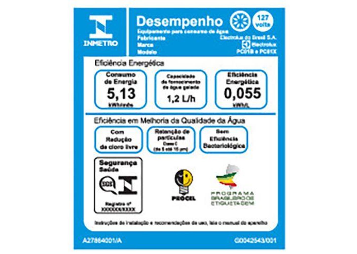 Purificador de Água Electrolux de Mesa Compressor Branco PC01B Água Gelada e Natural