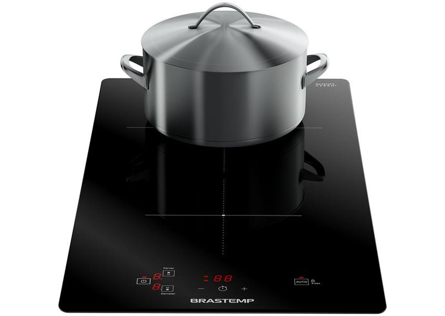 Cooktop 2 Bocas Indução Brastemp Vitrocerâmica Touch com Timer Preto Acendimento Automático BDJ31AE