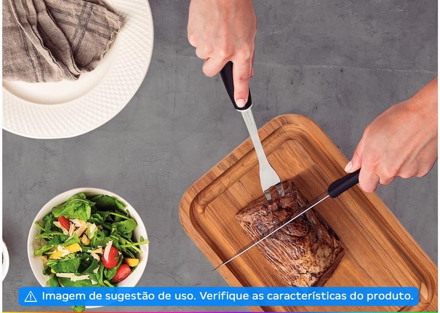 Conjunto de Utensílios Inox Tramontina Utilitá 10 Peças