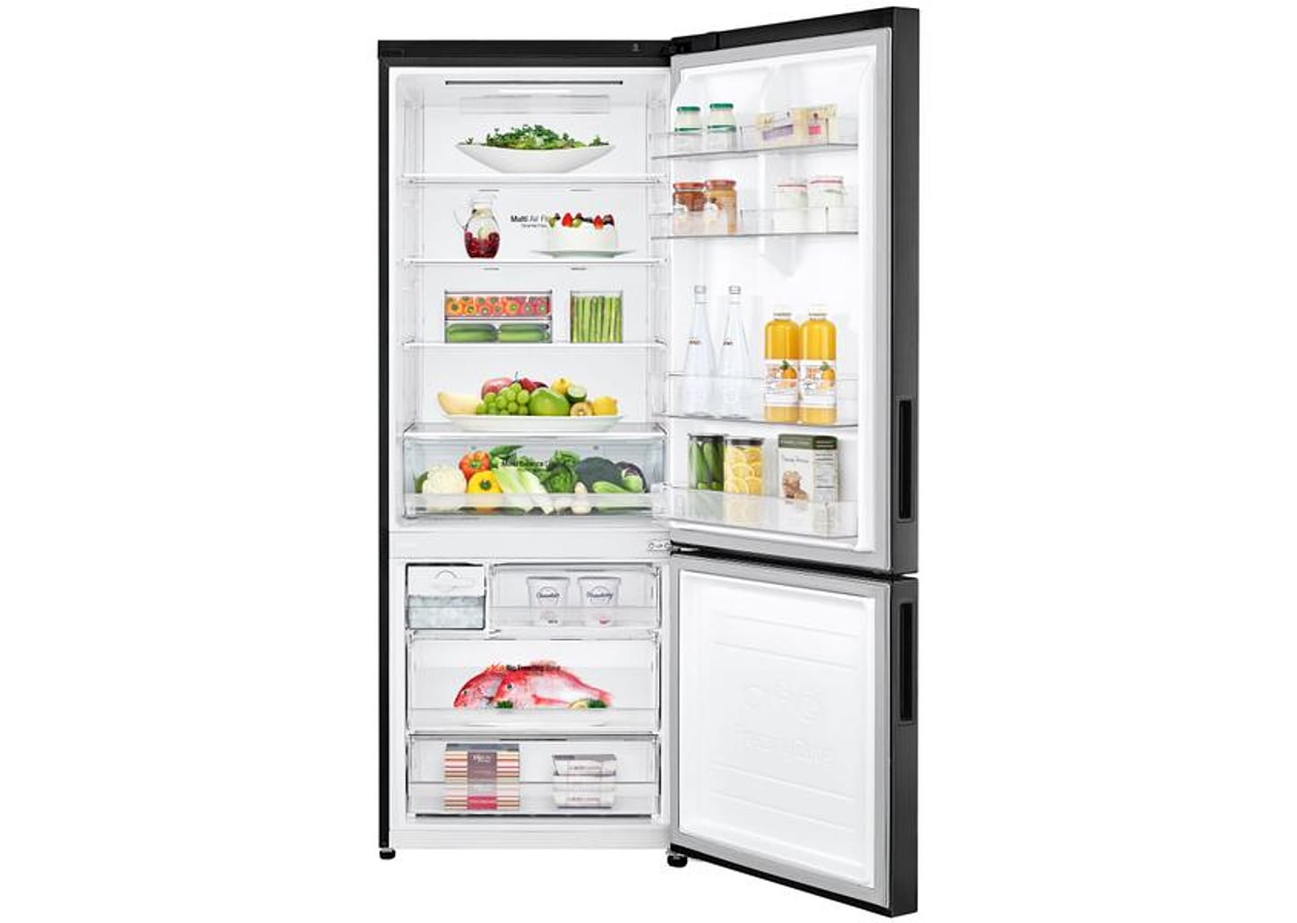 Geladeira/Refrigerador LG Frost Free Smart Preta 451L Inox Look GC-B569NQL2.AMCGSBS
