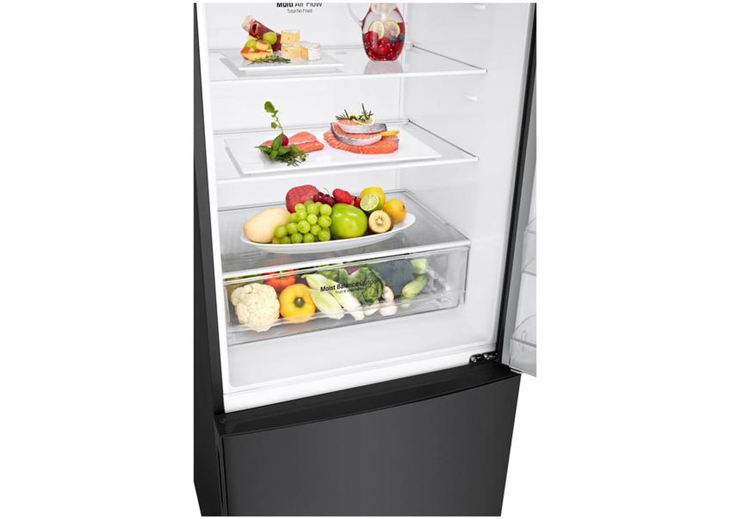 Geladeira/Refrigerador LG Frost Free Smart Preta 451L Inox Look GC-B569NQL2.AMCGSBS