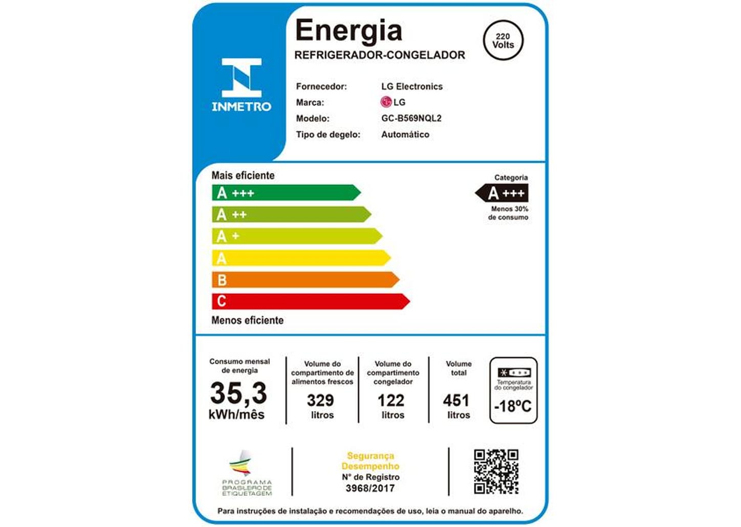 Geladeira/Refrigerador LG Frost Free Smart Preta 451L Inox Look GC-B569NQL2.AMCGSBS