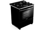 Fogão 5 bocas Brastemp Mesa de Vidro Preto Acendimento Automático BFS5LAE