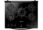 Fogão 5 bocas Brastemp Mesa de Vidro Preto Acendimento Automático BFS5LAE