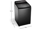 Lavadora de Roupas Brastemp 15kg Cesto Inox 4 Programas de Lavagem Cinza BWT15A9