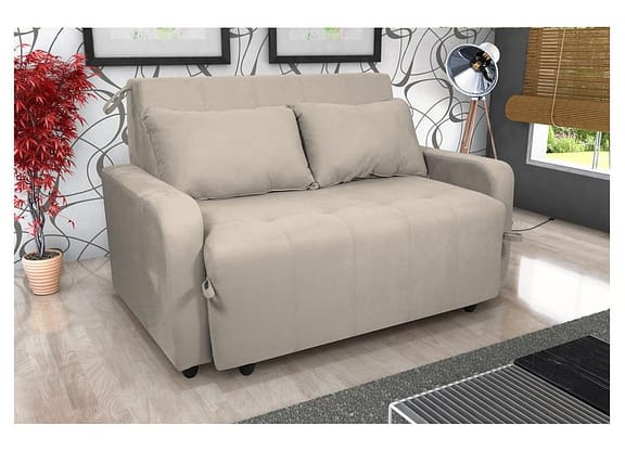 Sofá-cama 2 Lugares Casal Veludo Matrix Amora