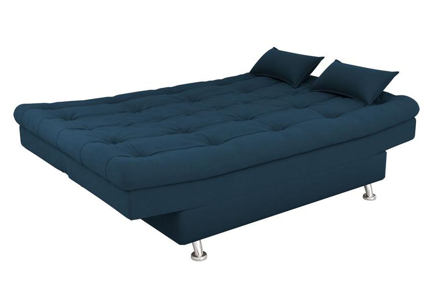Sofá-cama 3 Lugares Casal Reclinável Veludo Matrix Salomé