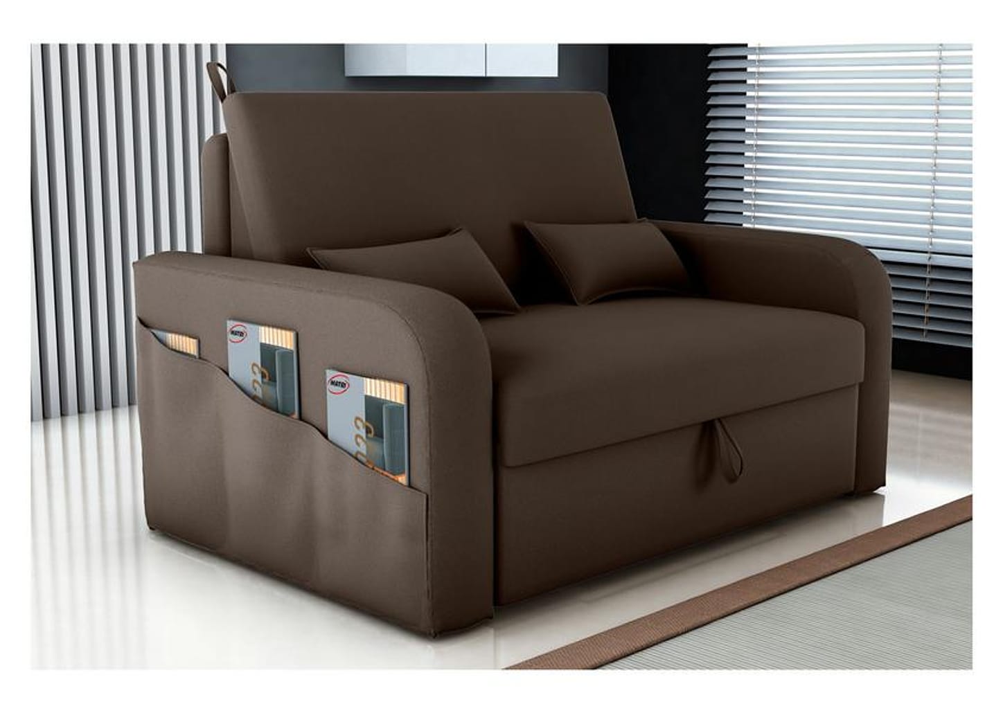 Sofá-cama 2 Lugares Casal Veludo Matrix Lady Dai