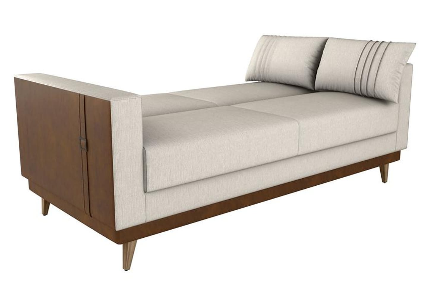 Sofá-cama 3 Lugares Casal Reclinável Linho Matrix Esther