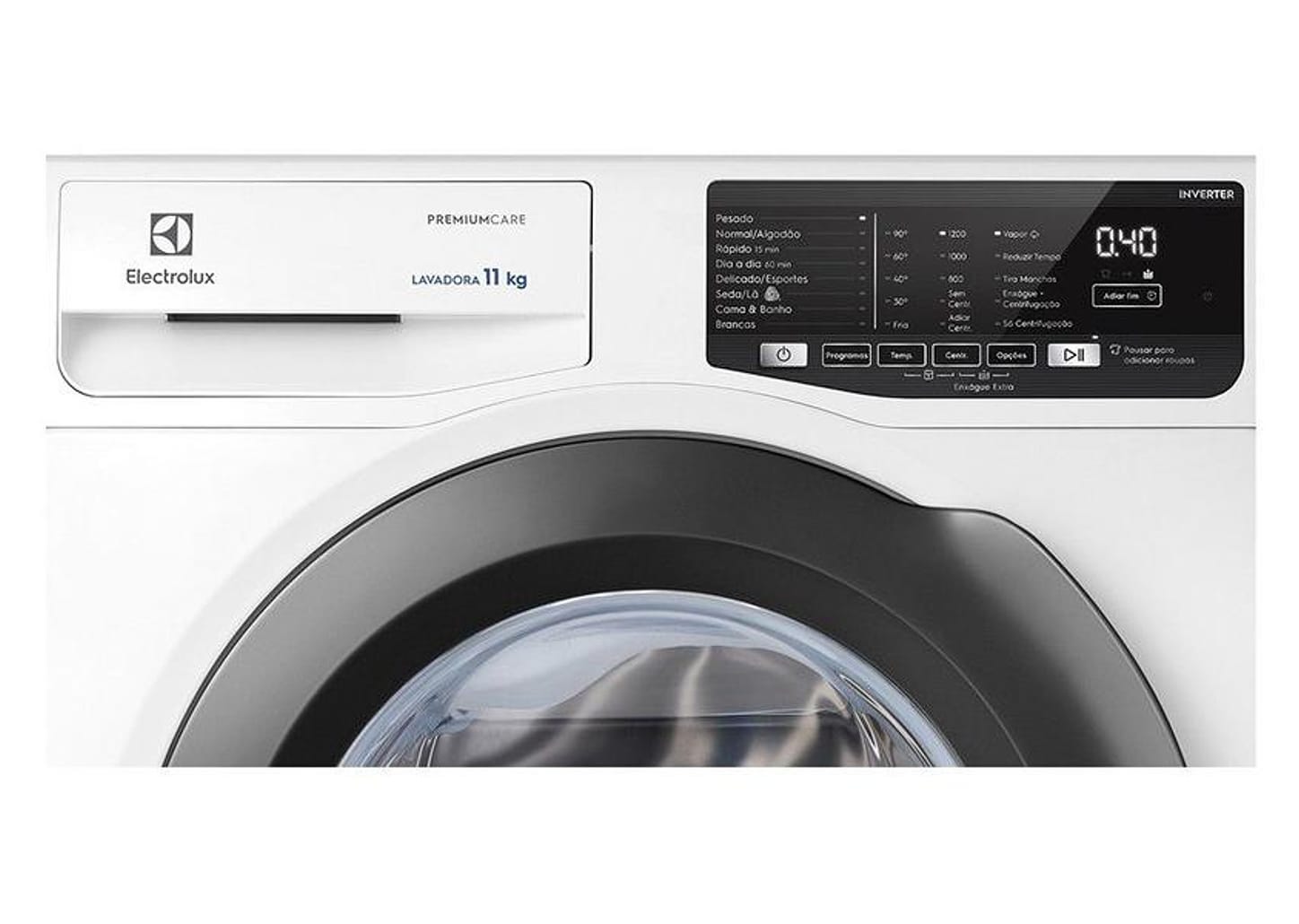 Lavadora de Roupas Electrolux Premium Care LFE11 11kg Cesto Inox 8 Programas de Lavagem