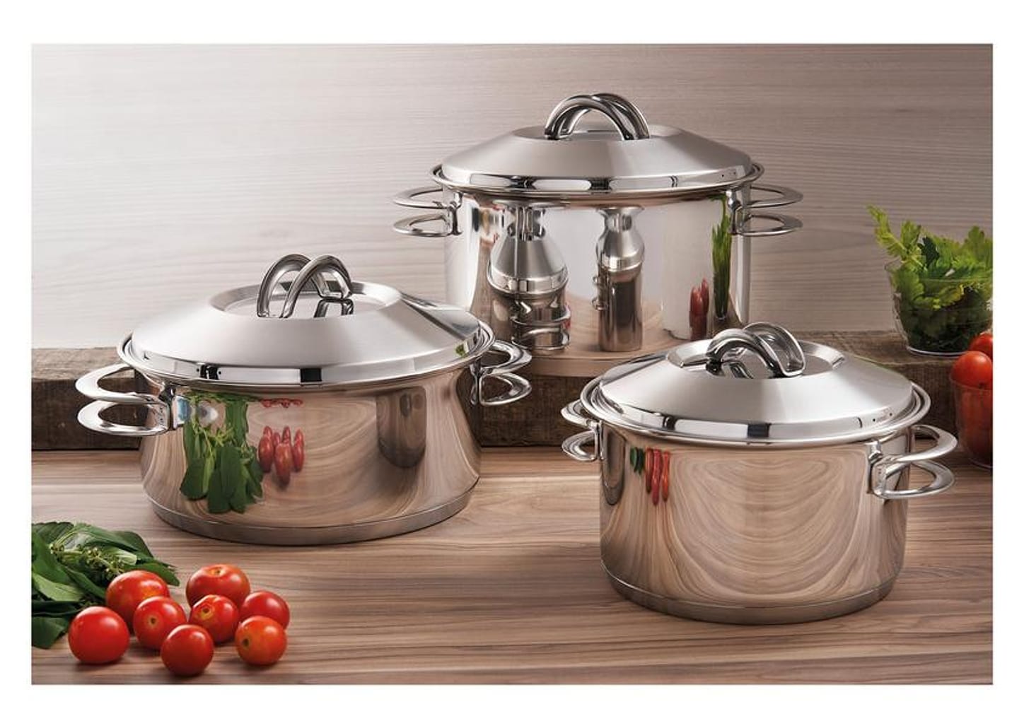 Jogo de Panelas Tramontina Solar 65510740 Inox - Fundo Triplo 3 Peças