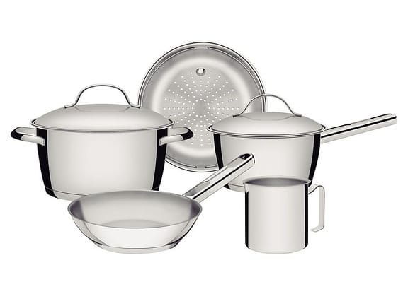 Jogo de Panelas Tramontina Inox Fundo Triplo 5 Peças Allegra
