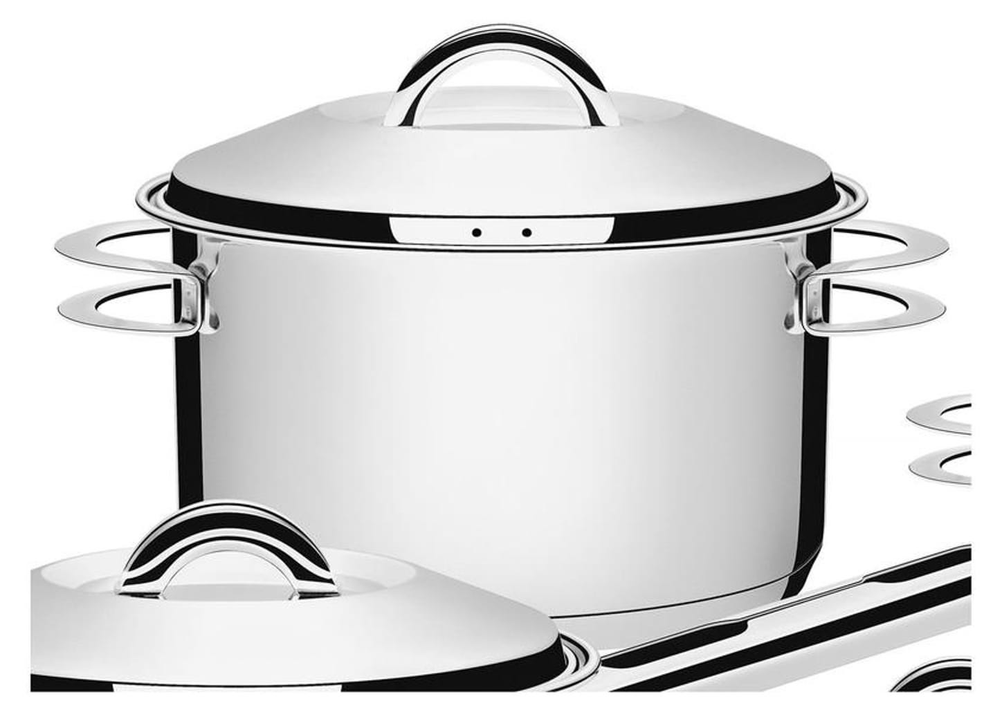 Jogo de Panelas Tramontina Inox Fundo Tri - Fundo Triplo 4 Peças Solar