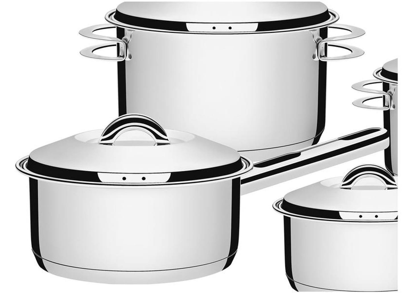 Jogo de Panelas Tramontina Inox Fundo Tri - Fundo Triplo 4 Peças Solar