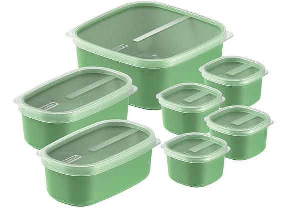 Jogo de Potes Hermético Tramontina com Tampa Mixcolor 7 Peças