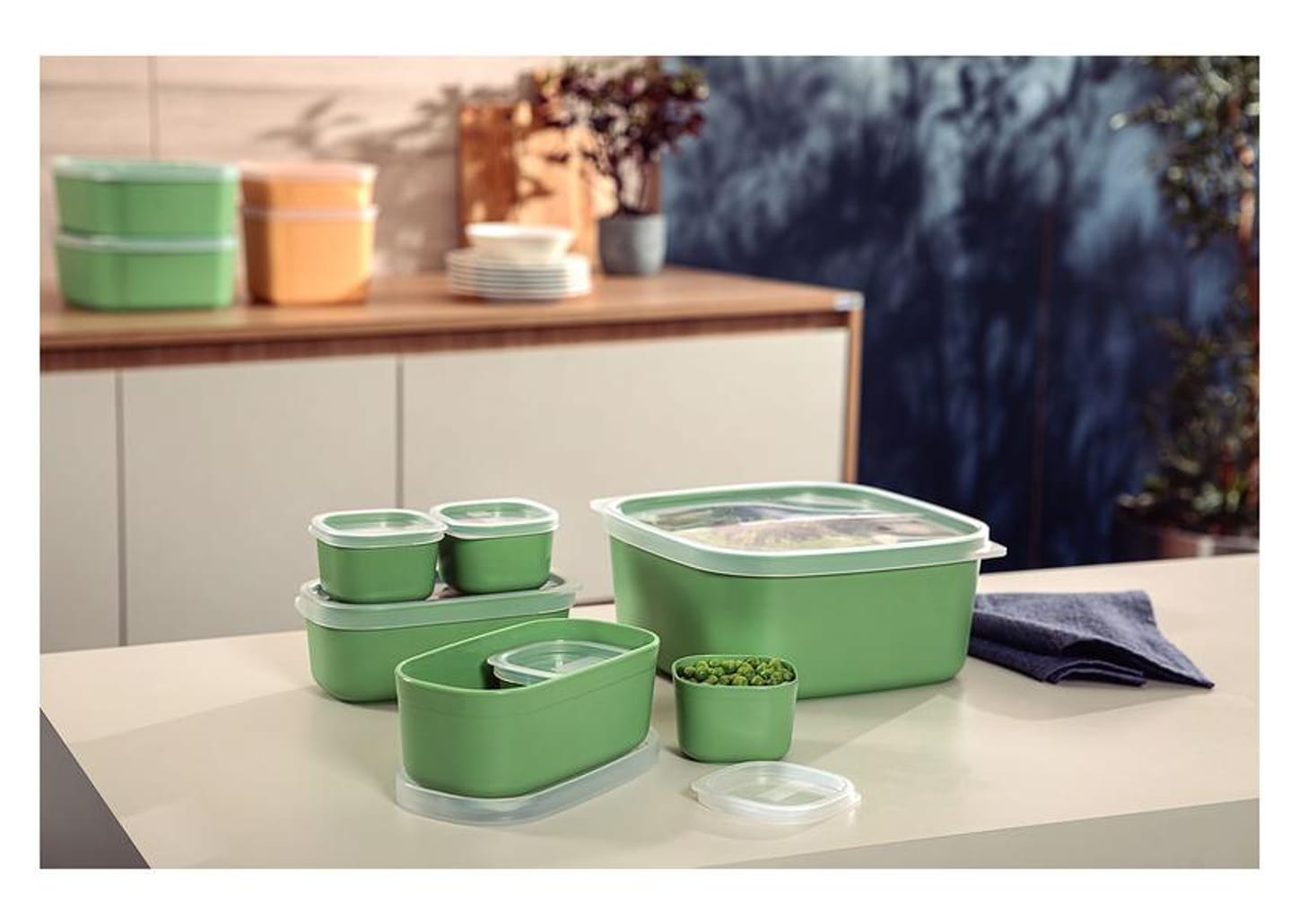 Jogo de Potes Hermético Tramontina com Tampa Mixcolor 7 Peças
