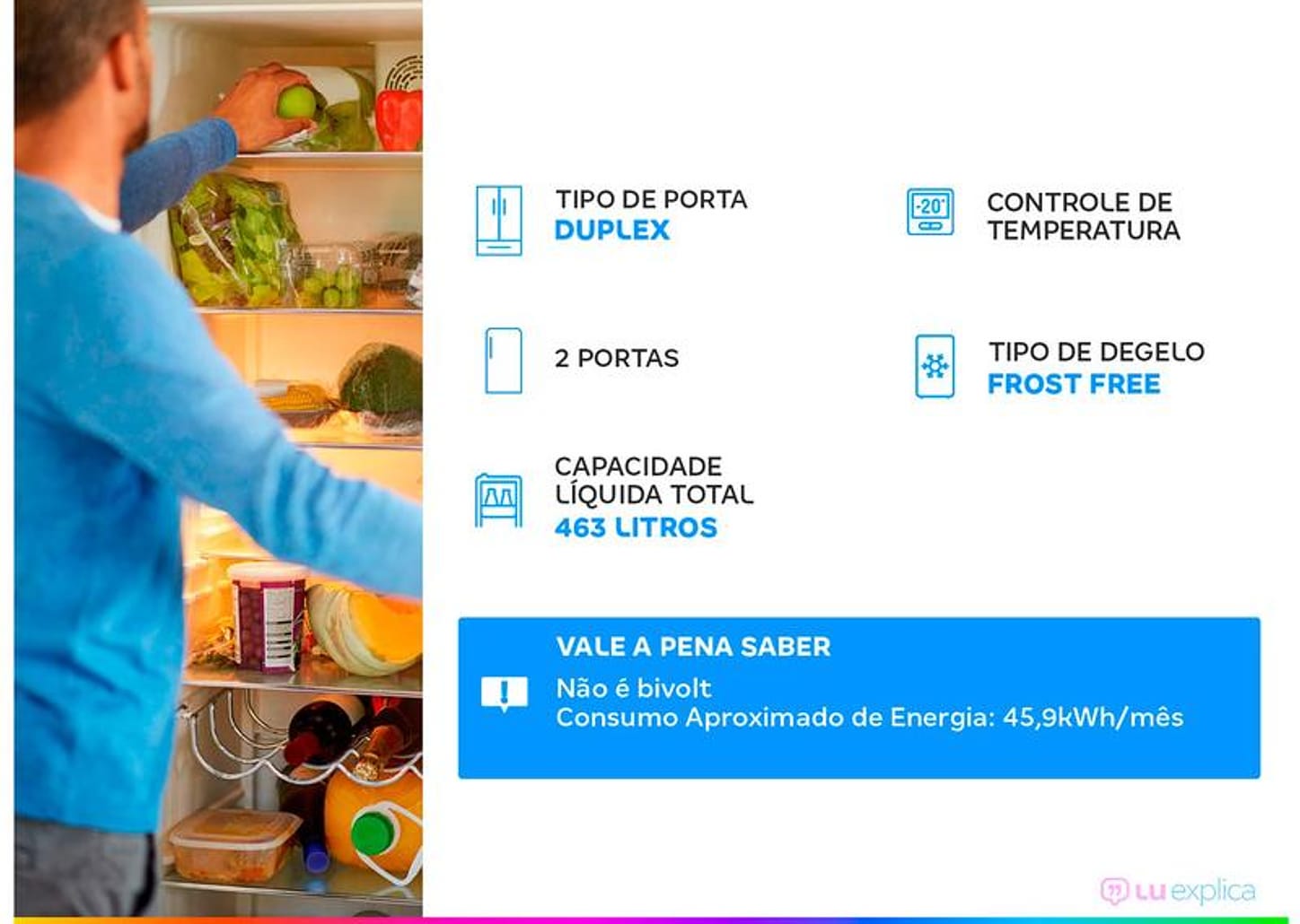 Geladeira/Refrigerador Brastemp Frost Free Duplex - Branca 463L BRM55FB