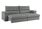 Sofá 4 Lugares Reclinável Suede Veludo Everest Flexforma Estofados