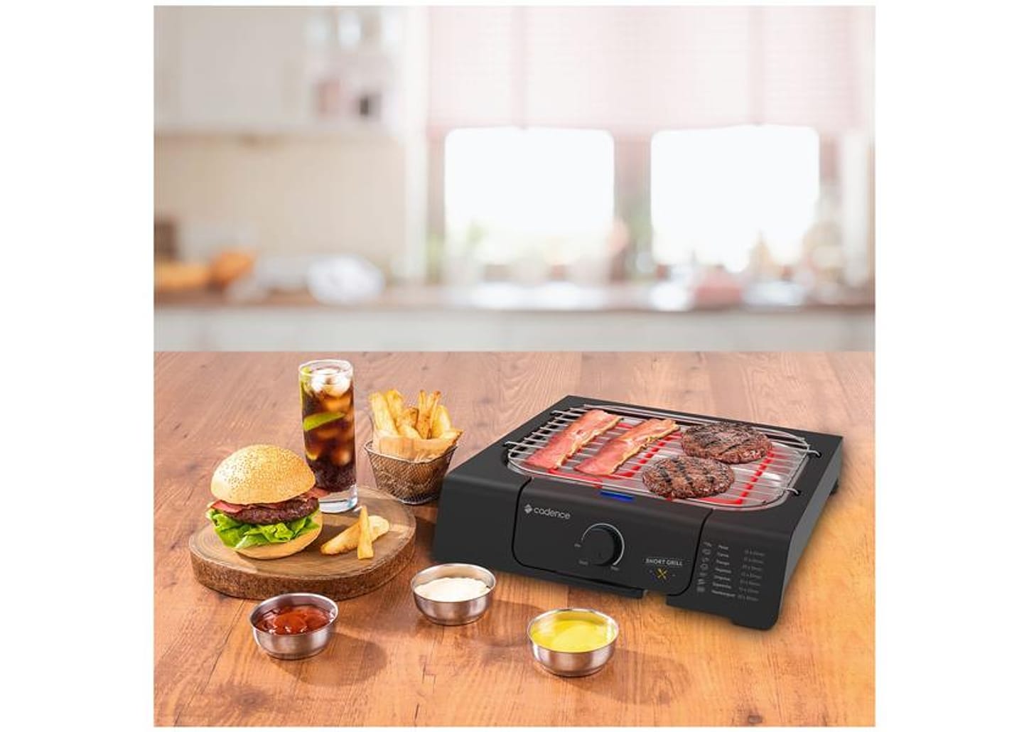 Grill Cadence Short Grill Quadrado 1200W