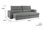 Sofá 4 Lugares Reclinável Suede Veludo Everest Flexforma Estofados