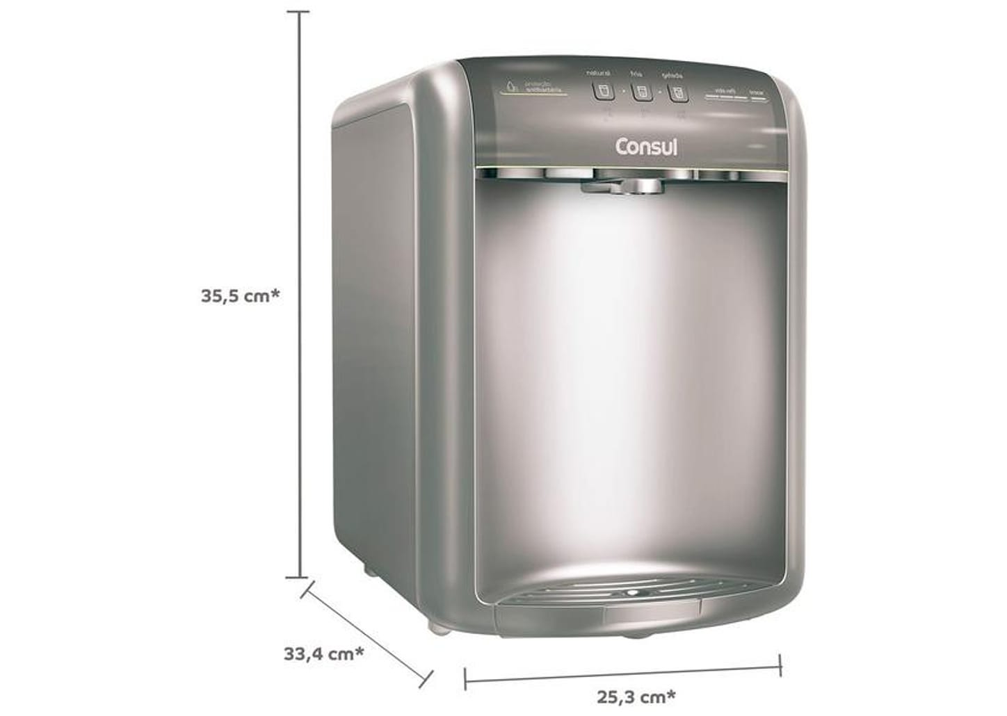 Purificador de Água Consul CPB36AF Com Refrigeração por Compressor Titanium