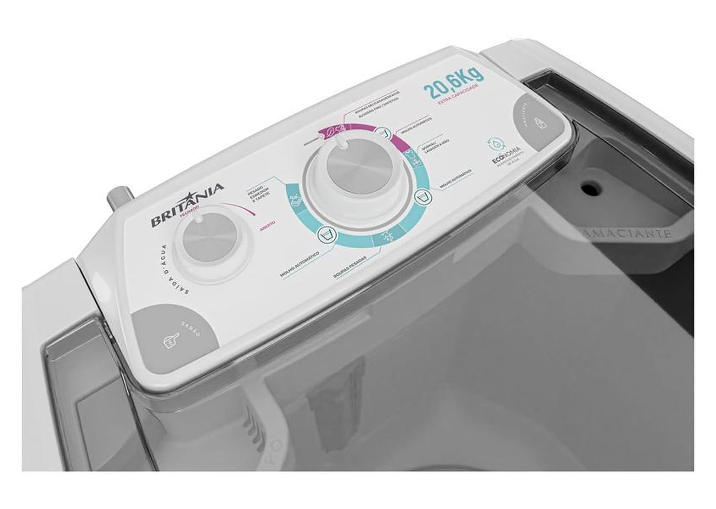 Lavadora Semiautomática Britânia 20,6kg BLR04