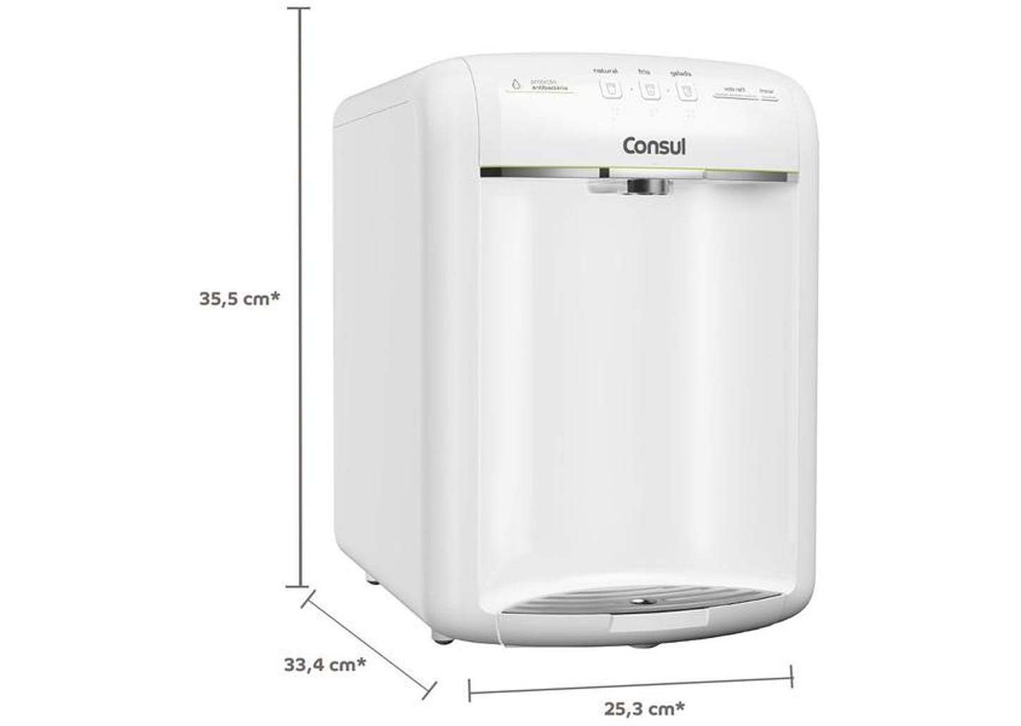 Purificador de Água Consul Refrigerado por - Compressor CPB36 ABANA Água Gelada e Natural