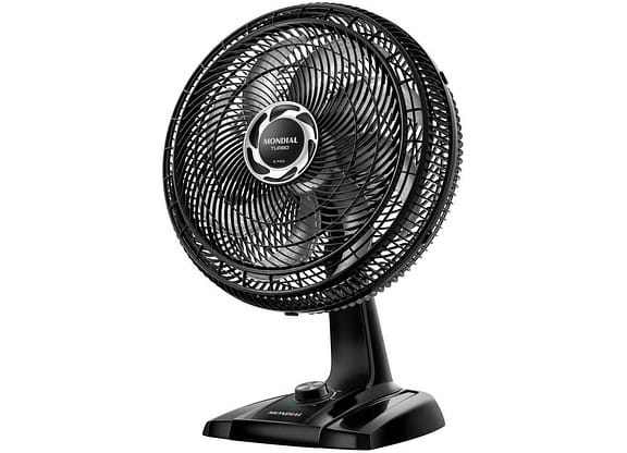 Ventilador de Mesa Mondial Turbo NVT-40-8P-B 40cm 8 Pás 3 Velocidades Preto e Prata