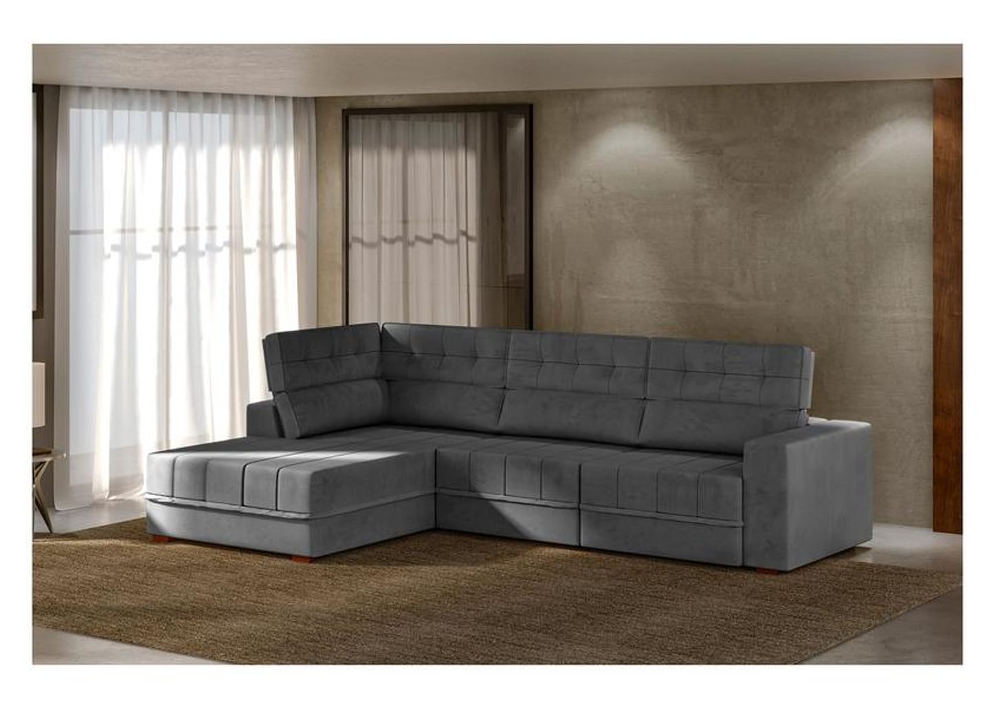 Sofá de Canto 2 Lugares Phormatta Pacific SMP