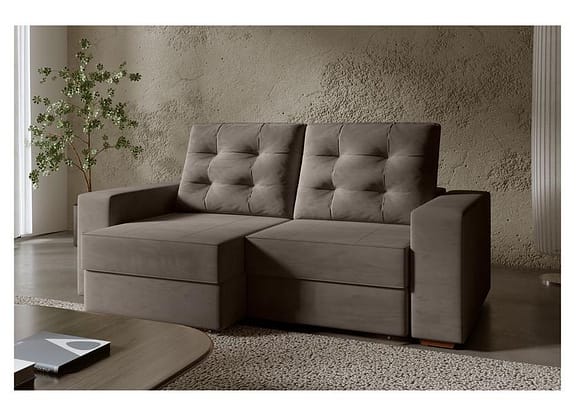 Sofá 2 Lugares Retrátil Reclinável Suede Phormatta Abbas SMP