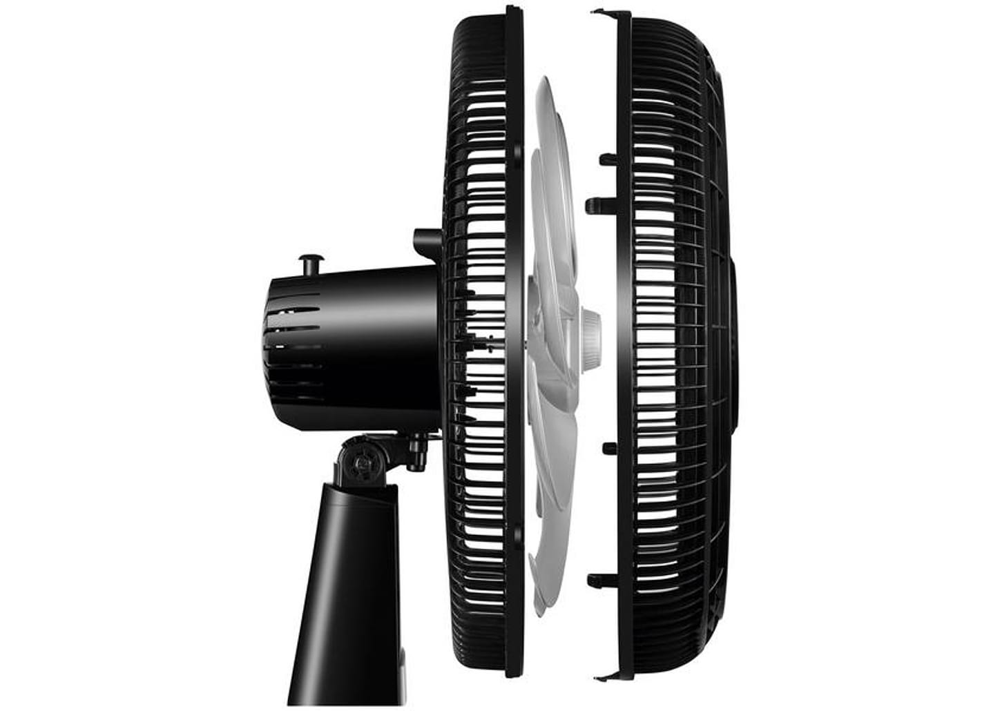 Ventilador de Mesa Mondial Turbo NVT-40-8P-B 40cm 8 Pás 3 Velocidades Preto e Prata